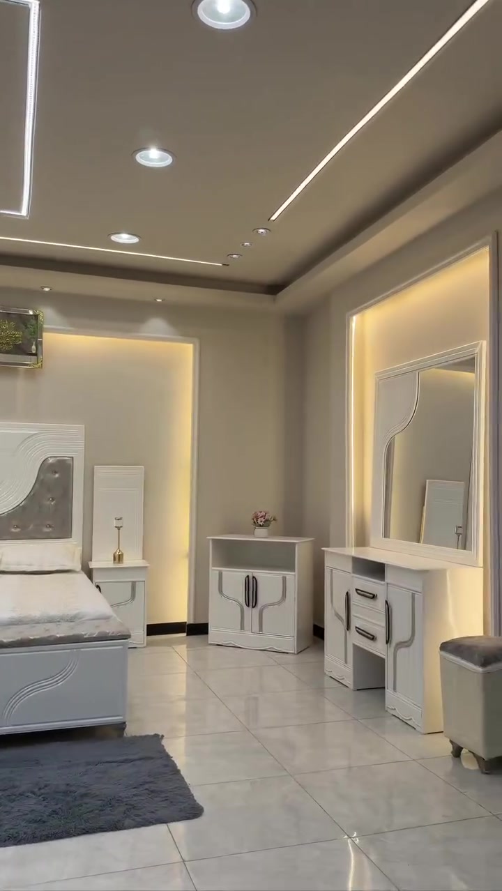 غرف نجاره عراقية • ٨ قطع • سرير ٢٠٠×١٦٠