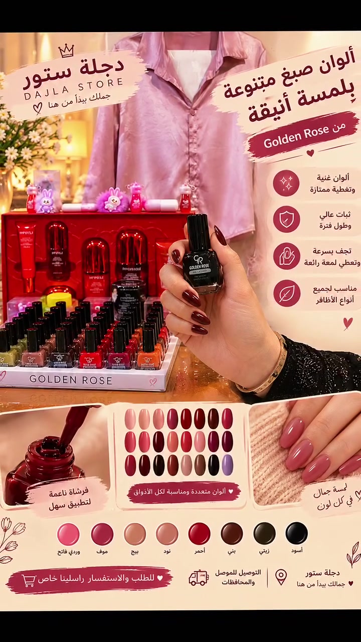 طلاء أظافر • جولدن روز • دجلة ستور