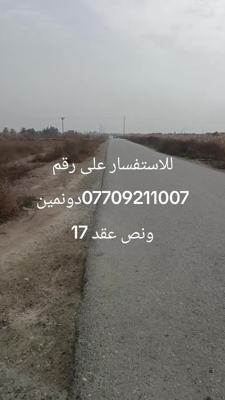 دونمين ونص عقد 17 بين السلاميات والبصام قرب مركز شرطه اشهاب التميمي مقابل مدرسه المروج للاستفسار على رقم ***********
