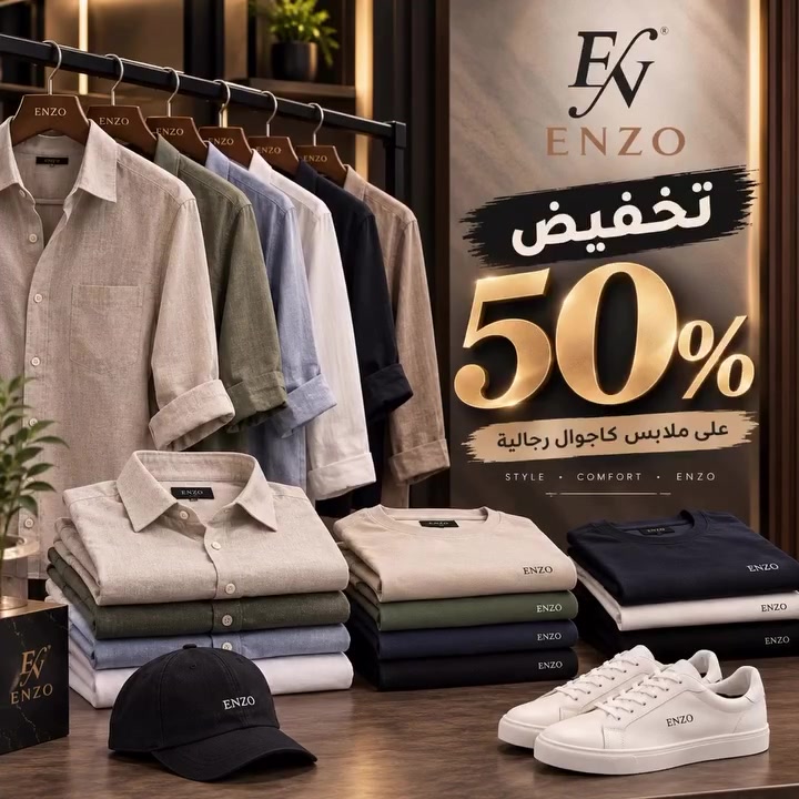 ENZO • تخفيض ٥٠٪ • ملابس كاجوال رجالية