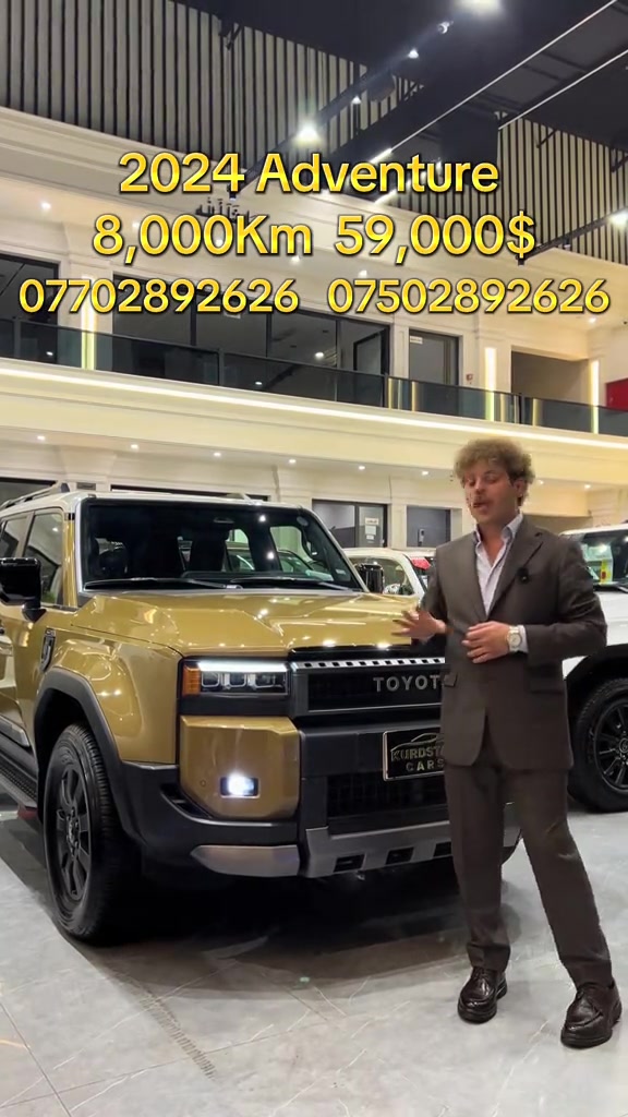 #iran #iraq #kurdistan #erbil #toyota  2024  Adventure 8,000Km  59,000$    ***********   *********** 

نص مكتوب في الصور:
- 2024 Adventure
- 8,000Km 59,000$
- *********** ***********