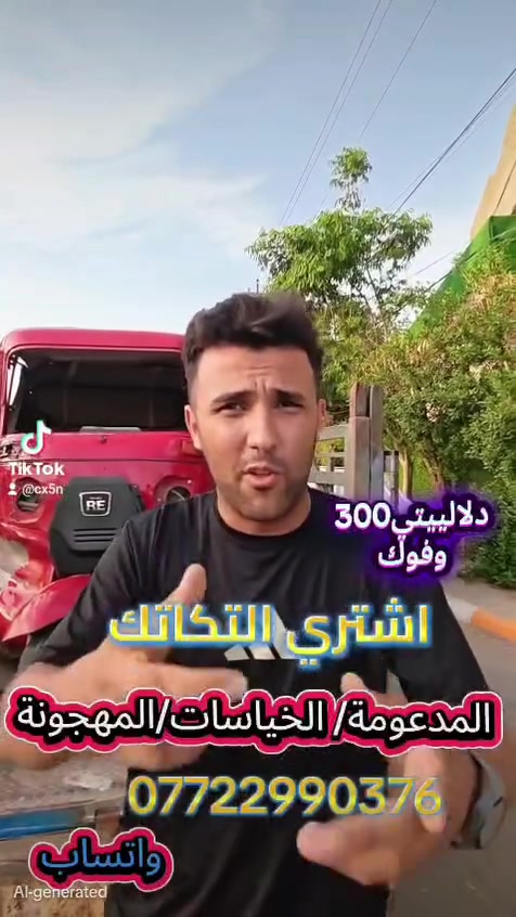 #دلاليتك_يمي_من150_الى_300الف
اشتري تكاتك( #مدعومة_مكلوبة_كايمة_محتركة_خايسة)
محتاجة ترتيب كاملة مشروكة مجفتة ساطرة مصبوغة معمرة
 اشتري منك بل يرضي الله وبخدمتك اني #حصرا_باجاج
#مرقمة #اوراق شعدك راسلني
جميع المديلات العدا تكتك يراسلني واتساب وبخدمتة
#واليندل_تكتك_دلاليتة_300_الف
*********** #واتساب

نص مكتوب في الصور:
- حجي برهم للتكاتك مضروب مدعوم كياسات *********** واتساب
- حجي برهم واتساب *********** اشتري التكاتك مضروب مكفول مهجوم خياسات
- حجي برهم *********** واتساب اشتري التكاتك مضروب مكفول مهجوم محتركة