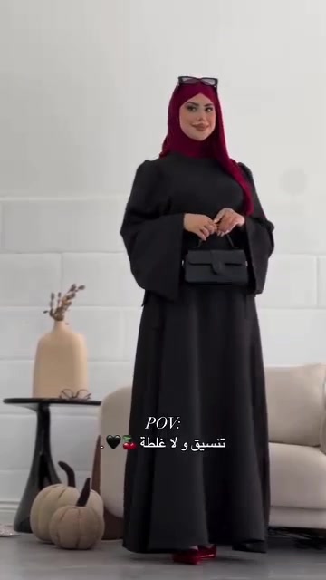 فستان كويتي • سواد فاحم • مقاسات ٣٨-٤٨