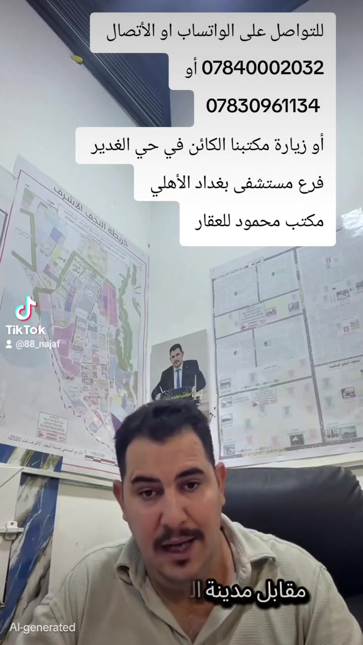 للتواصل على الواتساب او الأتصال
 ***********
أو ***********

او زيارة مكتبنا الكائن في حي الغدير
 مقابل مأكولات سنونو
 فرع مستشفى بغداد الأهلي
 مجاور مخبز الشهد 
 مكتب محمود للعقار 🏠

#بيع #شراء #دار #مودرن #بناية #عرصة #عمارة
#منازل_عصرية 
#العراق 
#النجف
#عقارات 
#مكتب_محمود_للعقار🏠
