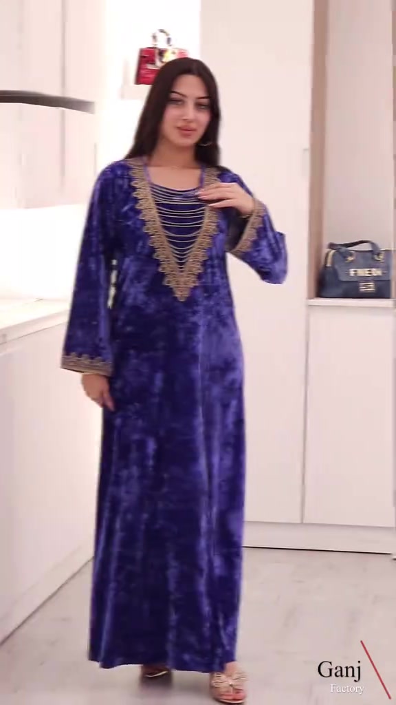 دشداشة مخمل • تطريز راقٍ • مقاسات L XL XXL