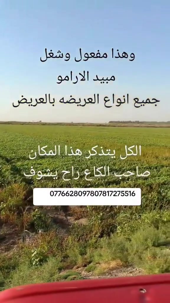 أنا شخصياً أدعم الفلاح، ولذلك أعمل بنظام الدليل والنتيجة التي ترضي الفلاح بنسبة 100%.
لذلك أضع بين أيديكم نتائج مبيد الأدغال العريضة في محصول الماش، والنتائج أمامكم حتى يكون الحكم للفلاح نفسه.
🌱 شاهدوا النتائج واحكموا بأنفسكم.
📞 ***********
📞 ***********
