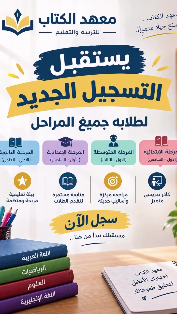 معهد الكتاب • تسجيل مفتوح • أولوية المبكرين