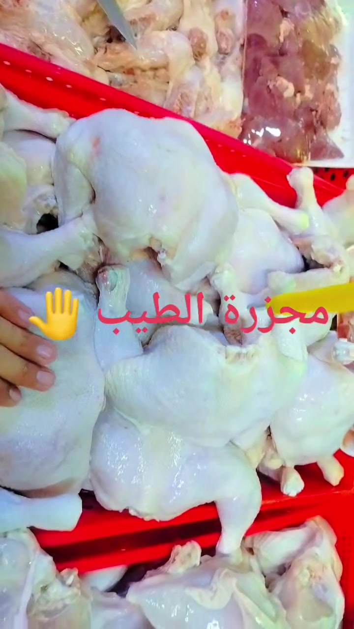 عروض المقطعات فريش...مجزره الطيب 🐔🤚 @
صدر ١٠ ب 50
فخذ ١٠ب 45
جنح 10 ب 55
كبد ب 5
حواصل 5
*********** واتساب 📞 
📌العنوان شارع التدبير مقابل مصور اللؤلؤه 📌
توصيل مجاني داخل القضاء 🏍️ ابلاااشش
