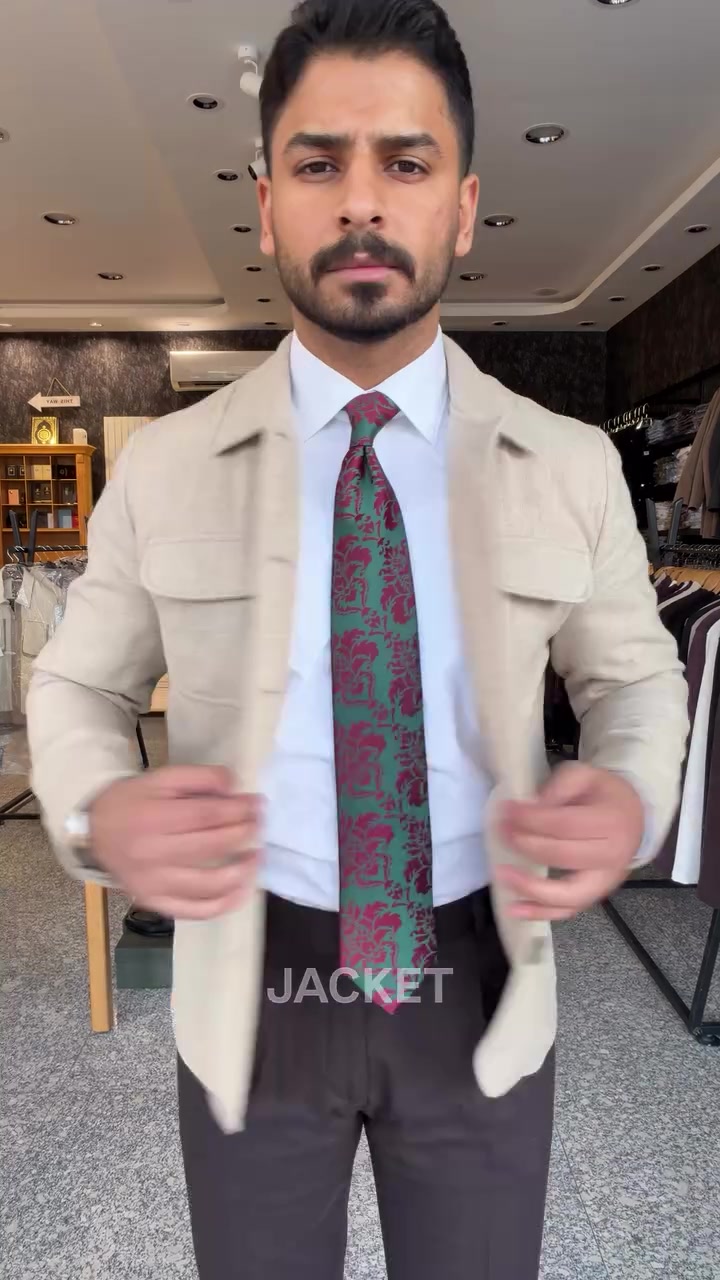 جاكيت • اصواف سفاري • مقاسات ٤٨-٥٨