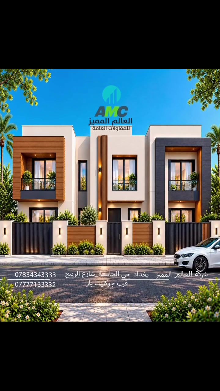مشروع سكني • ٣ منازل • شركة العالم المميز