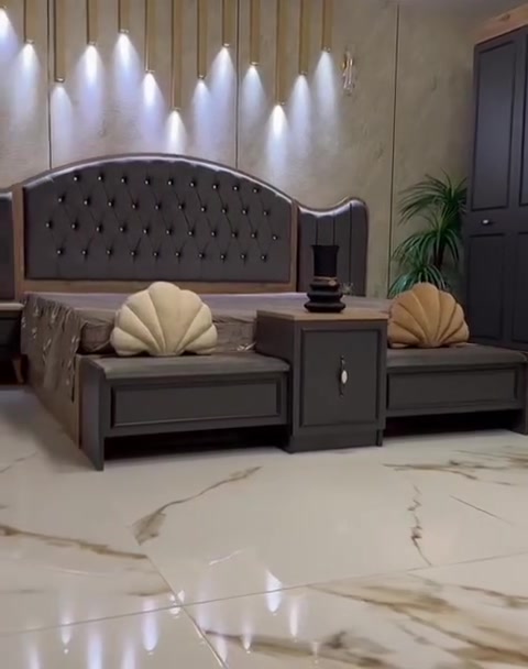 ١٠ قطع • سرير مخزن • ميز تواليت ضخم