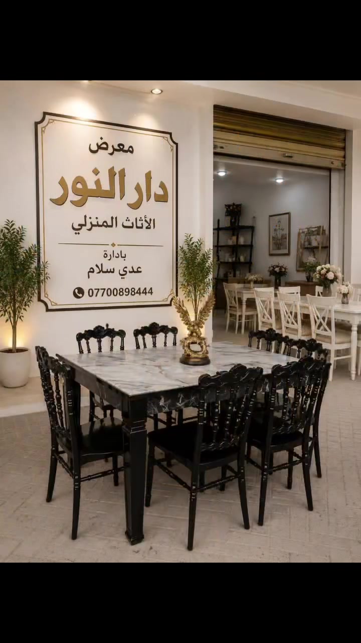 #تجهيز #جمله معرض دار النور للاثاث يقدم لكم كل ما هو جديد كراسي عظم عاج ضد الكسر مع ميز طعام سطح الميز mdf مقاوم للحراره و الرطوبه  بدل من ميلامين مضغوط حواف سطح الميز ايطار المنيوم يحمي ضربه ويمنع رطوبه من حواف سطح الميز بدل من شريط حراري  شد الميز بزوايا حديد بدل من دك كلبسات يتوفر قياسات حسب الطلب للاستفسار يرجى مراسلة الصفحه على خاص او واتساب على رقم التالي ***********

يوجد توصيل بغداد و المحافظات  
 
عنوان بغداد حي القاهره قرب جمعيه بغداد مقابل سنابل لبنان   
 يوجد تجهيز  : جمله  مفرد #شعب_الصيني_ماله_حل😂😂 #محافضات_العراق_بصره_ميسان_بغداد_الكوت_بابل_اربيل_نجف_كربلاء
