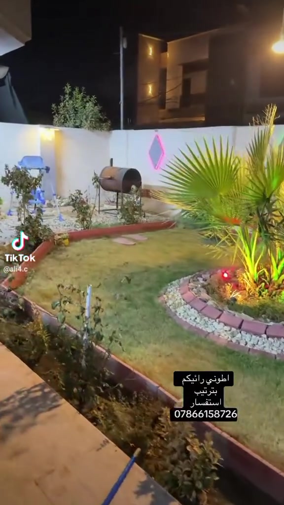 السلام عليكم
المحتاج تعديل ترتيب حديقه حش ثيله تنظيف حديقه  نافورات كلشي يخص حديقه 
 هذا ولد على باب الله يشتغل كلشي 
وهذا جزء من شغله 
هذا رقمه ‏‪***********‬‏

نص مكتوب في الصور:
- @ali4.c
- @ali4.c شنو رئليكم بشغل استفسار ***********
- استفسار 🧐 *********** ali4.c
- نشالله توفر بنل ديكورات اكربه انان، ودكور بين اناره
- استفسار
- ***********