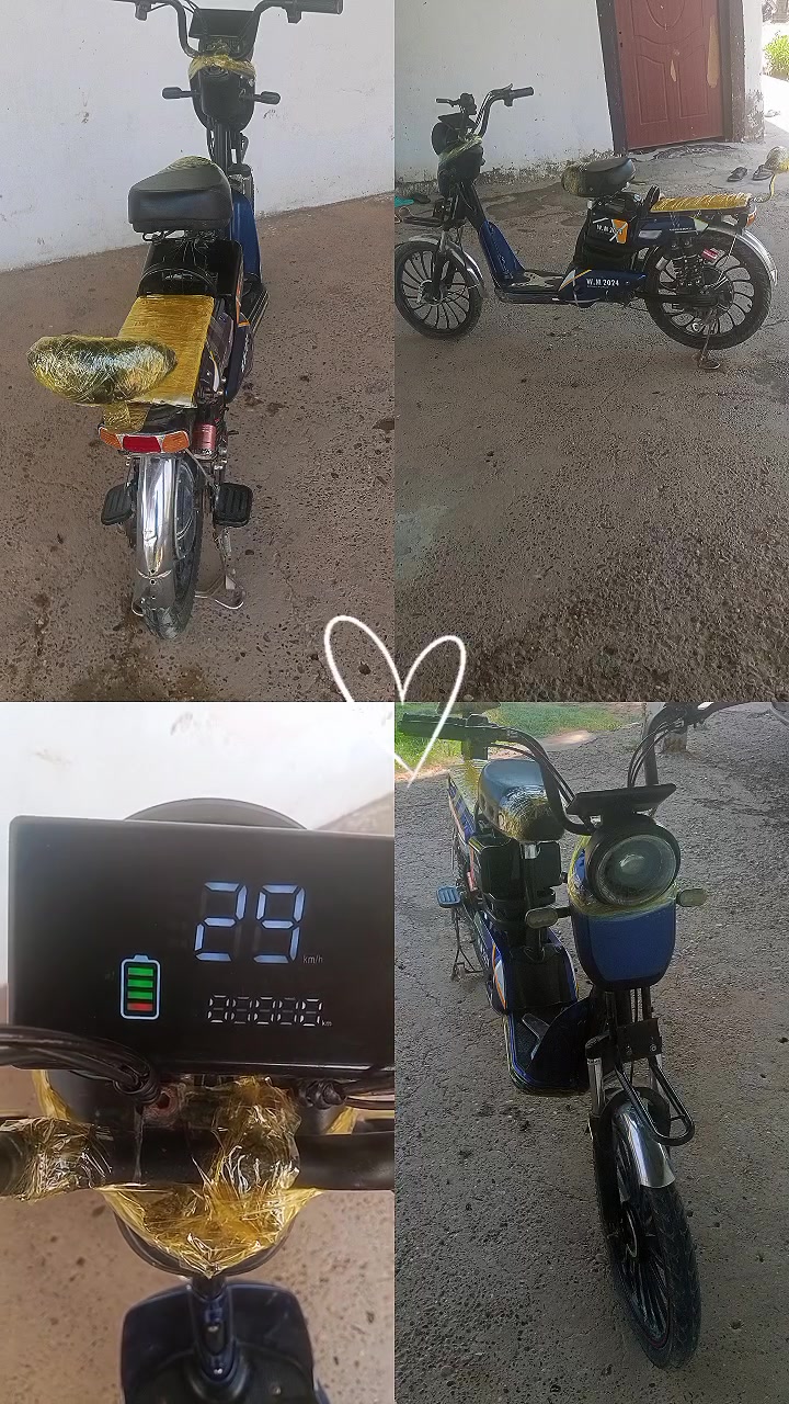 السلام عليكم هاذا البايسكل الشحن للبيع سعره 150 وبيه مجال كلشي شغال بيه يمشيك 20 كيلو سرعته 60 مع التحميل العنوان صلاح الدين الضلوعيه ناحيه النهرين رقم الهاتف ***********

