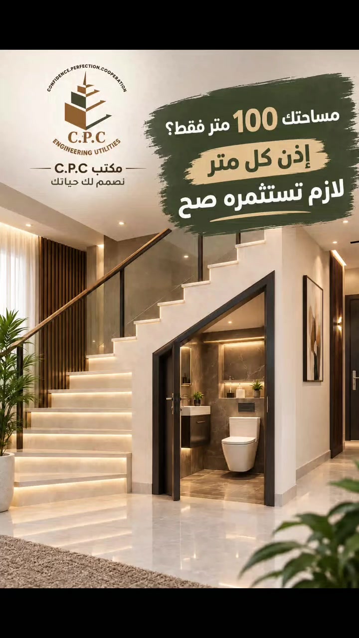 مساحتك 100 متر فقط؟ 👀
إذن كل متر لازم تستثمره صح!
بس… هل فكرت تخلي الصحيات أسفل الدرج؟ 🤔
قد تبدو فكرة بسيطة…
لكن ممكن توفر لك مساحة مهمة وتخلي توزيع بيتك أذكى وأكثر عملية.
فكّر بيها… يمكن هذا المكان يخدمك أكثر مما تتوقع!
فكره قديمه،بتصميم جديد
مكتب C.P.C للاستشارات والاعمال والخدمات الهندسيه
***********
#العراق🇮🇶 #البصره #basra #explore #الشعب_الصيني_ماله_حل😂😂
