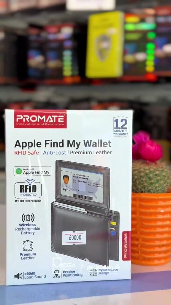 💳 Promate ProWallet – محفظة ذكية مع Apple Find My 📍 Apple Find My تربطها بتطبيق Find My على أجهزة Apple حتى تگدر تتبع محفظتك وتعرف مكانها إذا ضاعت. 🔊 سبيكر مدمج بيها سماعة للتنبيه والعثور على المحفظة بسهولة. 📡 Bluetooth 5.2 اتصال لاسلكي سريع ومستقر، بمدى تشغيل يصل إلى 50 متر. 🛡️ حماية RFID تحمي بطاقاتك من محاولات القراءة غير المصرح بها للبيانات. 🔋 بطارية 110mAh تشغيل يصل إلى 6 أشهر بوضع الاستعداد، وتدعم الشحن اللاسلكي. ⚡ شحن لاسلكي 2.5W تشحن بسهولة بدون الحاجة إلى كيبل. 💳 تصميم عملي تحتوي على أماكن للبطاقات، جيب للنقود، بالإضافة إلى 6 فتحات Micro SD / SIM وحامل لأداة إخراج الشريحة. ✨ تصميم أنيق ومتين مصنوعة من الجلد مع مواد مقاومة للخدوش، وبحجم عملي للاستخدام اليومي والسفر. 📏 الأبعاد: 22 × 9.2 سم ⚖️ الوزن: 79 غرام 🔋 وقت الشحن: حوالي 74 دقيقة ‎دخلوا على الستوري حتى تشوفون العروض الرهيبة المتوفرة🚀🔥 الفرع الأول”شركة الانوار”: البصرة-المعقل-مقابل مستشفى الموانئ للتواصل مع مبيعات شركة الانوار:*********** للتواصل مع قسم الاكسسوارت: *********** للتواصل مع قسم الصيانة :*********** عنوان الفرع الثاني “ميگاتك” : البصرة-مدينة الأمل السكنية-الزون السادس للتواصل مع مبيعات ميگاتك:*********** للتواصل مع قسم الصيانة: *********** #Promate #ProWallet #AppleFindMy #SmartWallet #RFID

نص مكتوب في الصور:
- حفظتك بعد ماراح تضيع