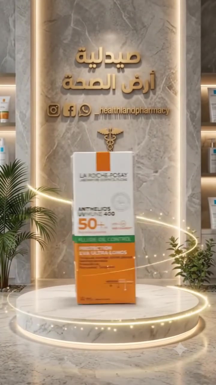 حماية بشرتك الدهنية من الشمس صارت أسهل ومضمونة! ☀️
​يوفر لكِ واقي الشمس La Roche-Posay Anthelios UVMUNE 400 Fluide Oil Control حماية عالية جداً (SPF 50+) ضد الأشعة فوق البنفسجية.
✨ أهم مميزاته:  
​مثالي للبشرة الدهنية ويتحكم باللمعان (Oil Control).  
​تركيبة خفيفة وسريعة الامتصاص.  
​خالي من العطور (Sans parfum).  
​متوفر الآن في:
📍 صيدلية أرض الصحة  
​📌 العنوان: سبع البور شارع السوداني مقابل السوق الجديد 
📞 للطلب والاستفسار: ***********
📱 حساباتنا: healthlandpharmacy_@ Instagram 
​#صيدلية_أرض_الصحة #عناية_بالبشرة #واقي_شمس #لاروش_بوزيه #LaRochePosay #Sunscreen #OilControl #روتين_العناية
