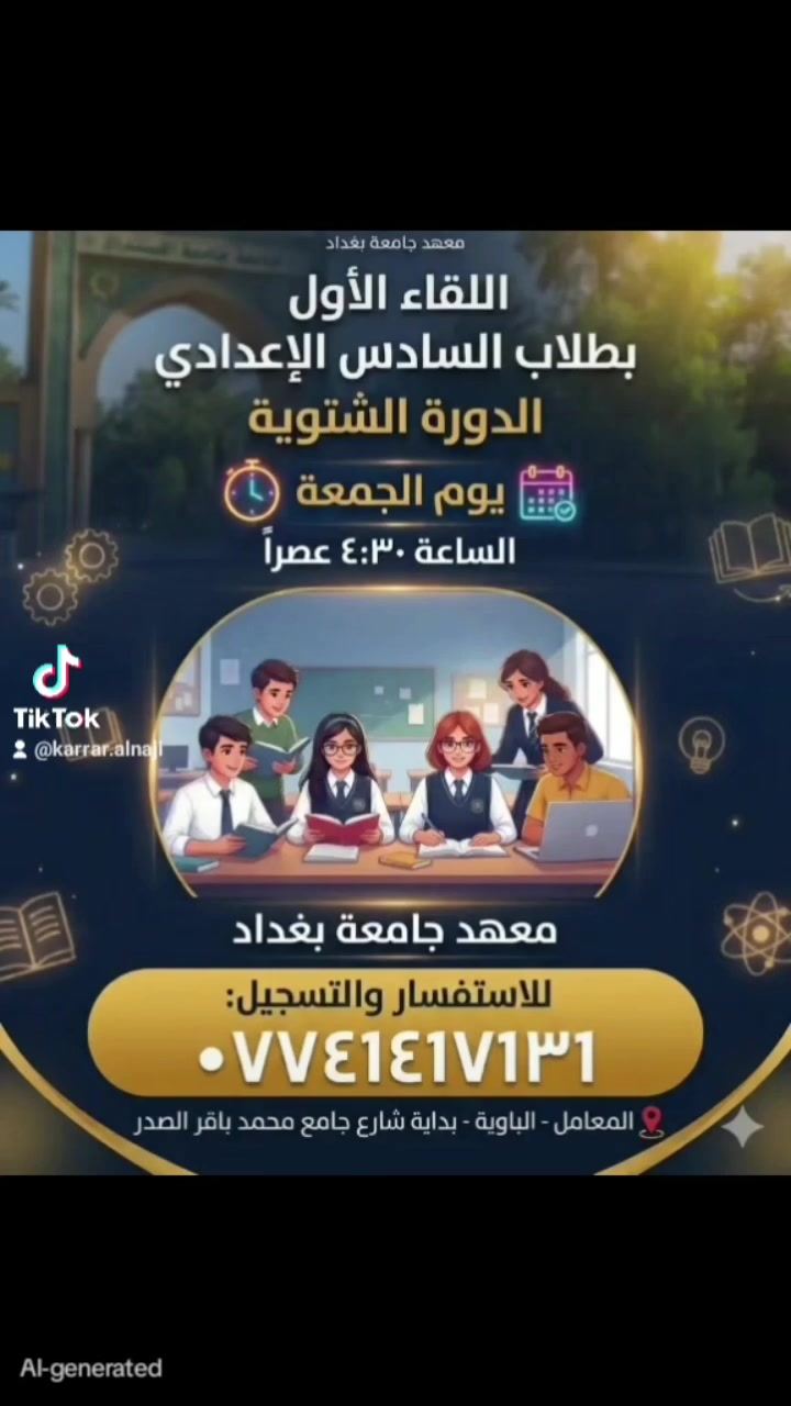 اعلان انطلاق الدفعة الشتوية 
#البكلوريا_نحن_لها #الاستاذ_كرار_الناجي #سادسنا_غير #السادس_العلمي_دفعة2027 #مشاهير_تيك_توك_مشاهير_العرب
