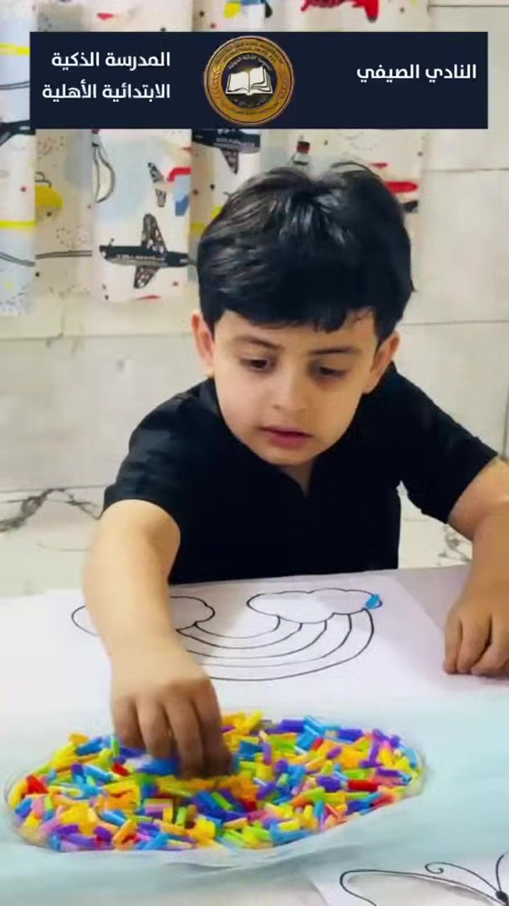 نفّذ أطفال النادي الصيفي نشاطًا فنيًا ممتعًا باستخدام قصبات العصير بعد قصّها إلى قطع صغيرة، ثم قاموا بلصقها لتلوين رسماتهم

ساهم هذا النشاط في تنمية المهارات الحركية الدقيقة، وتعزيز التركيز، والتناسق بين العين واليد، إلى جانب تنمية الإبداع والاستمتاع بالتعلّم من خلال اللعب.

🌟 التعلّم يصبح أجمل عندما يمتزج بالإبداع والمرح. �🏫 النادي الصيفي – المدرسة الذكية الابتدائية الأهلية#المدرسة_الذكية #تعلم_الإنجليزية #أيام_الأسبوع 🏫 المدرسة الذكية الابتدائية الأهلية#مدرستنا_بيتنا #نشاط_وحيوية
📞 ***********
📍 الناصرية – الإدارة المحلية قرب البهو – مقابل حديقة أحمد بن نوفل
المدرسة الذكية الابتدائية الأهلية المختلطة الأولى في ذي قار

عنواننا التميز 🤫✌️

• الناصرية
• ذي_قار
• العراق
• اكسبلور
المدرسة_الذكية
تلاميذنا_الأبطال
المدرسة_الذكية
علوم
