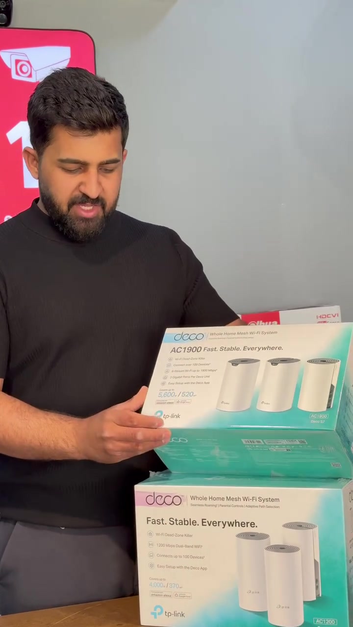 📶 تغطية أقوى… واتصال أسرع بكل مكان!
🔥 TP-Link Deco S7 + E4
حل ذكي لتغطية البيت بالكامل بدون مناطق ضعف بالإشارة.

✅ تغطية Wi-Fi قوية ومستقرة
✅ نظام Mesh يربط الأجهزة بشبكة واحدة
✅ تنقل سلس بين الغرف بدون انقطاع
✅ مناسب للبيوت، المكاتب والمحلات
✅ تصميم أنيق وأداء يعتمد عليه

📲 خلّي النت يوصل لكل زاوية بالبيت بأداء ثابت وسريع.

📞 للطلب والاستفسار: ***********
