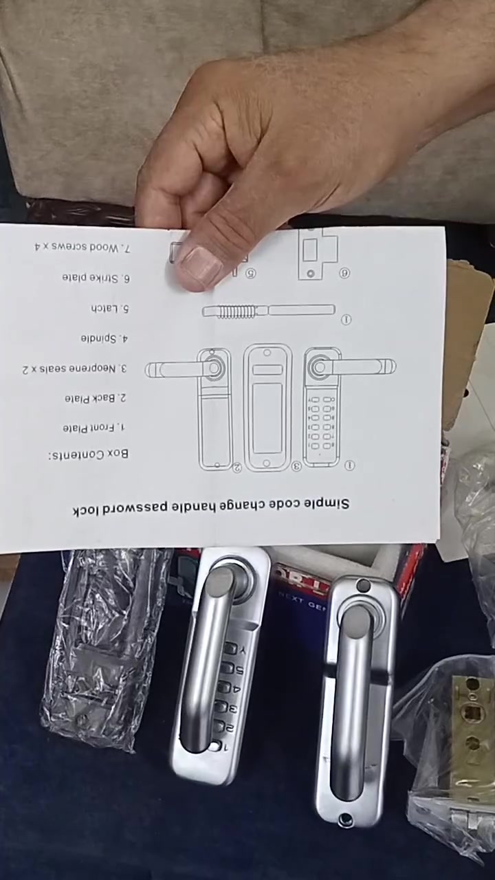 قفل باب ميكانيكي بكود بتصميم معدني قوي لابواب الداخلية والخارجية السعر 20 الف
بغداد *********** متوفر توصييل جميع المحافظات

نص مكتوب في الصور:
- العثور على محتوى ذي صلة
- بحث
- Mega delmar...
- ٢٠٢٥-٠٦-١٧
- قفل باب ميكانيكي بكود من شركة KAK،
- يتميز بتصميم معدني قوي بدون الحاجة
- للكهرباء أو البطاريات. يوفر أمانًا عاليًا وسهولة
- في الاستخدام، مثالي للأبواب الداخلية
- والخارجية في المنازل أو المكاتب.
- اطلب الأن
- https://Ssafezone.store
- إضافة تعليق...