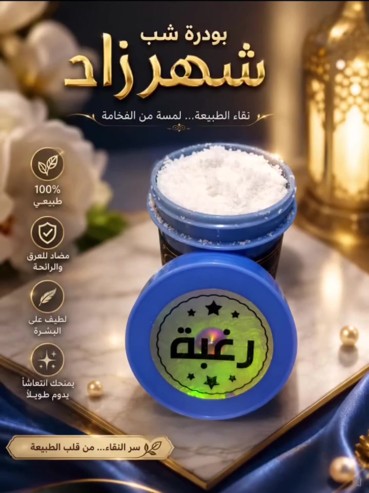 #الصيف_والمعانات
 والكل تعاني من مشاكل رائحة التعرق وتريد شي 
يحل هل المشكلة ؟  و بنفس الوقت يكون منتج طبيعي امن وفعال 
وميسبب  اي تحسس وتكون رائحة الجسم طيبه ومنعشه 
الحل يمنه😊  
وي منتج #بودرة شب شهرزاد بالعطور الشرقية والغربية  والمسك الفاخر 
منعم مرطب ومعطر وقاتل للبكتيريا حماية ٢٤ ساعة 
مع رائحة زكية تدوم طويلاً 😍😍 للابطين والقدمين والمناطق الحساسه ,🥰🥰🥰
متوفر بثلاثة عشر نكهة ( 13 ). عطر مختلف 
مسك سمو العود (نكهة شرقية)
مسك شانيل ( نكهة فرنسية)
مسك الاميرة (نكهة شرقية)
مسك مكياج (نكهة المكياج)
مسك بالعود (نكهة شرقية)
مسك لمسات (نكهة فرنسية)
مسك كلمات (نكهة شرقية طيبة جداً)
مسك درايزر ( نكهة فرنسية)
مسك سوفاج (نكهة فرنسية)
مسك رغبة ( نكهة شرقية)
مسك مفتاح القلوب (نكهة بيبي باودر)
مسك إثارة (نكهة فرنسية)
مسك يارا ( نكهة شرقية طيبة)
 البيع جملة فقط التواصل واتساب ( ***********)
او التواصل عل الصفحة 
يتوفر توصيل ،،🚕🚕 جميع المحافظات
