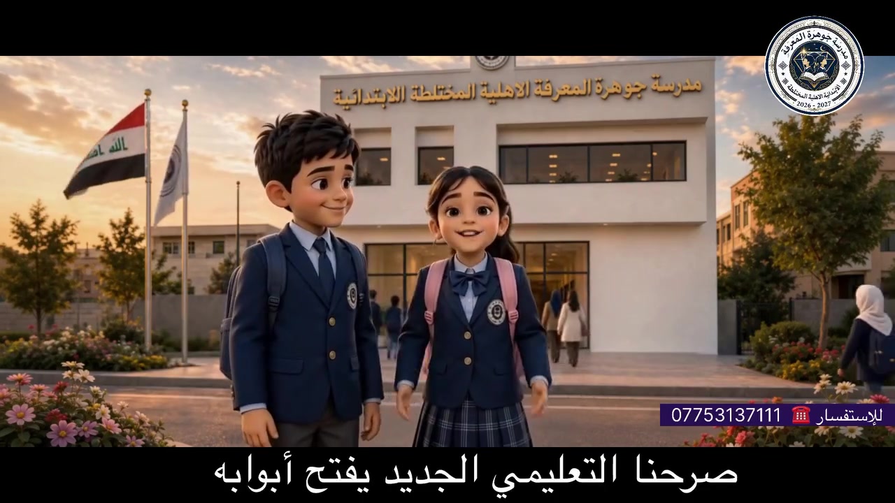 ⁨	🏫✨ انطلاقة جديدة نحو المستقبل في الموصل! ✨🏫
يسُرّ مدرسة جوهرة المعرفة الأهلية المختلطة أن تعلن عن فتح باب التسجيل للعام الدراسي الجديد! 🎒📚
نحن هنا لنقدم لأبنائكم بيئة تعليمية آمنة ومحفزة، تجمع بين التقنيات الذكية والتعليم الحديث 💡💻، تحت إشراف كادر تدريسي متميز يمتلك أفضل الخبرات لبناء أجيال متفوقة 🎓🌟.
🔥 لماذا تختار جوهرة.
✅ مناهج متطورة وكوادر تربوية عالية الكفاءة.
✅ خصومات خاصة وتسهيلات ممتازة للمسجلين الأوائل! 🎁
📍 الموقع:
الموصل - حي الكندي الثانية (مقابل جامع الدكتور مقبل) 📌
📞 للإستفسار والتسجيل:
تواصلوا معنا عبر الرقم التالي: *********** 📱
✨ المقاعد محدودة.. سارعوا بالتسجيل الآن وضمان المستقبل الأجمل لأبنائكم! 🚀❤️
