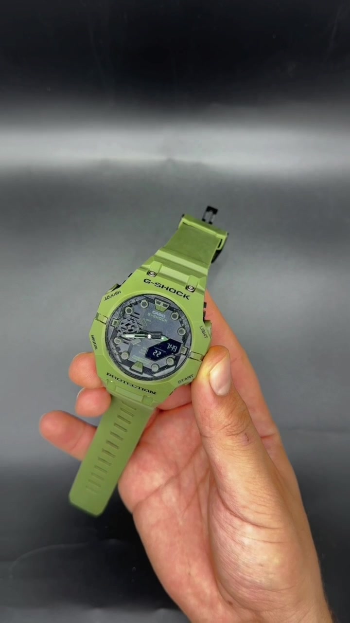 كاسيو G-SHOCK • زيتوني عسكري • جديد
