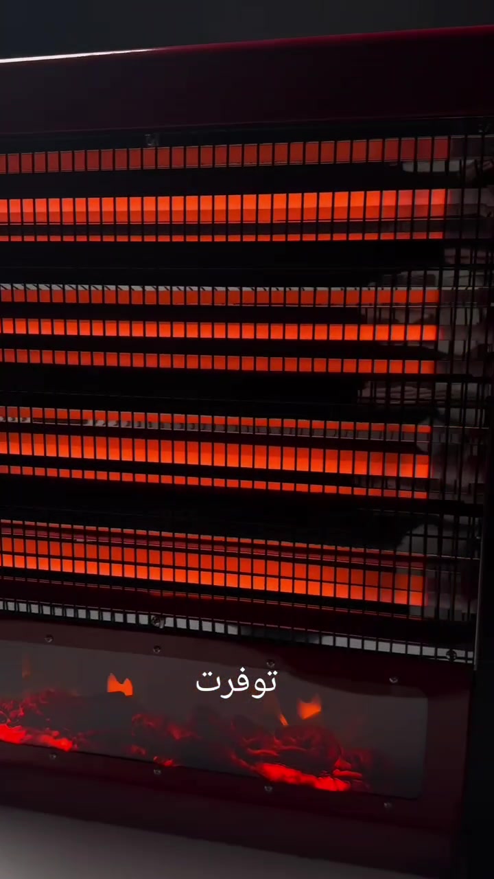 مدفئه.. شكل جميل وانيق شكل حطب وثلاث شموع