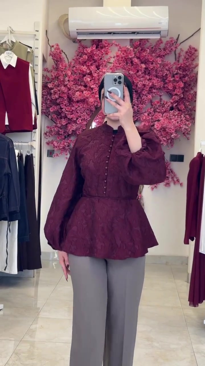 قميص بهاري • S M L XL • كيلوت قماش 38/46