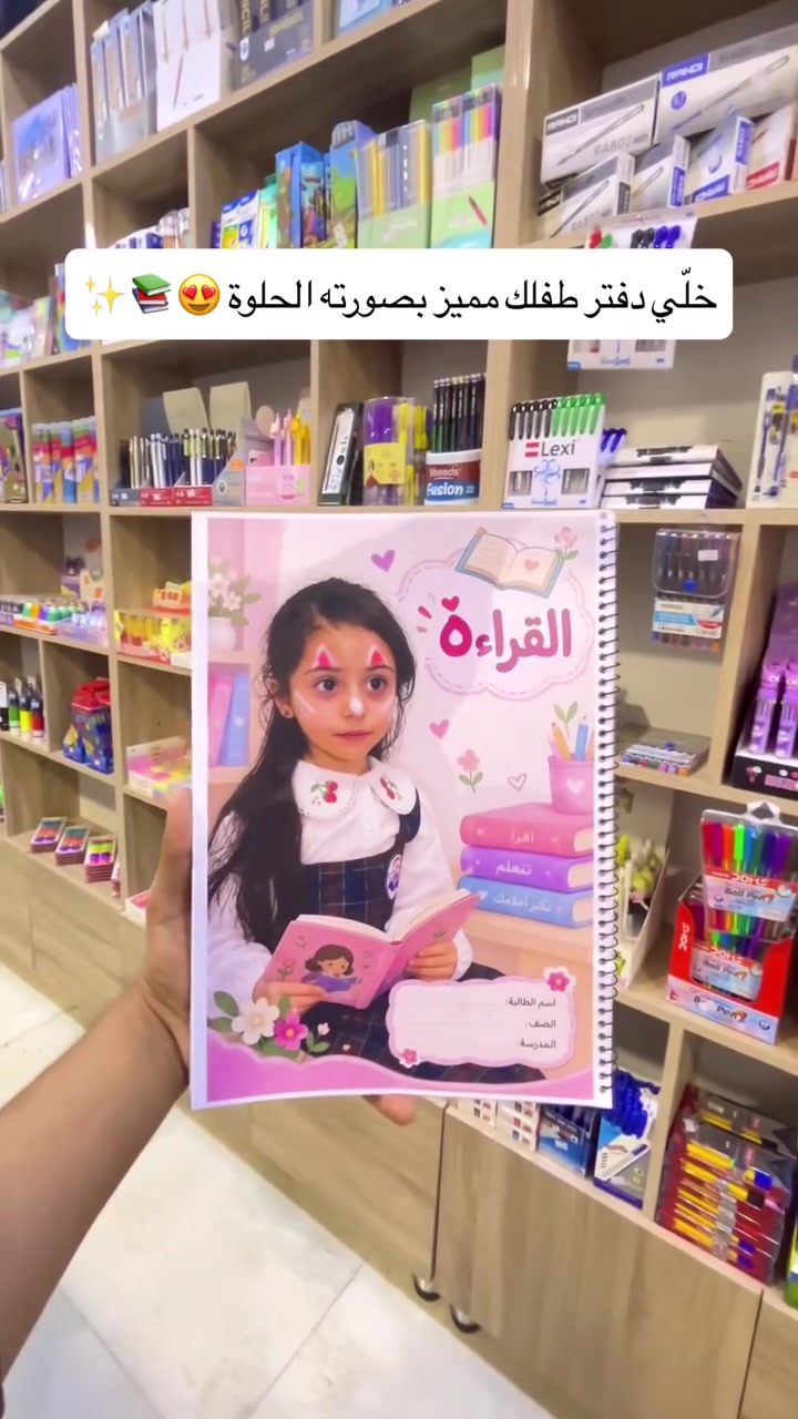 🎀✨ دلّل طفلك بدفتر مميز يحمل صورته! 📚
خلي فرحة المدرسة أكبر، وخلّي دفتر طفلك يحمل صورتهوشخصيته المفضلة 😍🎒
🖨️ طباعة صور الأطفال على الدفاتر المدرسية بتصاميم لطيفةومميزة 💕
🎁 هدية حلوة لأطفالكم، وتفاصيل تخلي كل دفتر غير عن الثاني
📍 مكتبة اللجين : كربلاء - الحسينية - سوق العطيشي
📲 للطلب والاستفسار: ***********
📸 إنستغرام: ‪@luj_lib‬
💗 اطلب دفتر طفلك وخلي ذكرياته ترافقه بكل يوم دراسي!
