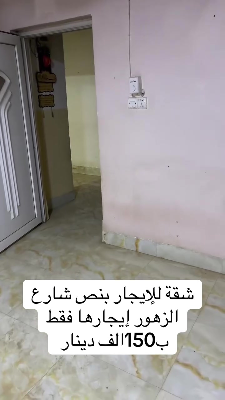 شقة • للإيجار • بنص شارع الزهور