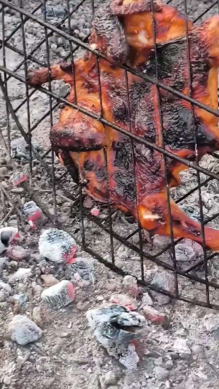 دجاجه مشويه • على الفحم • مفرك معرده