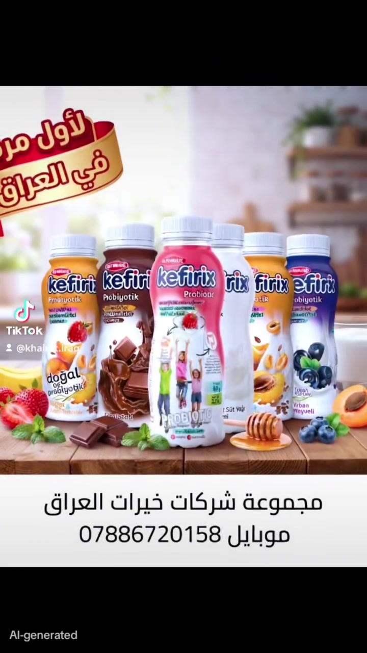 أطيب التحيات واسعد الأوقات
‏تهديكم مجموعة شركات خيرات العراق
‏تعلن الشركة عن وصول منتجات شركة ALTINKILIÇ
‏ 
مشروب كيرفكس الطبيعي 
يساعد على سهولة الهظم  منعش للمعدة
يساعد على نمو العظام 
يساعد على إكمال نظام الدايت 
‏يساعد على تقوية المناعة 

‏الوكيل الرسمي والحصري في العراق مجموعة شركات خيرات العراق  
‏
‏ومن ألله التوفيق للجميع 💐🌷💐🌷
‏يمكنكم التواصل معنا على
‏موبايل الإدارة *********** متوفر واتس اب
‏متوفر خدمة التوصيل جمله
‏
