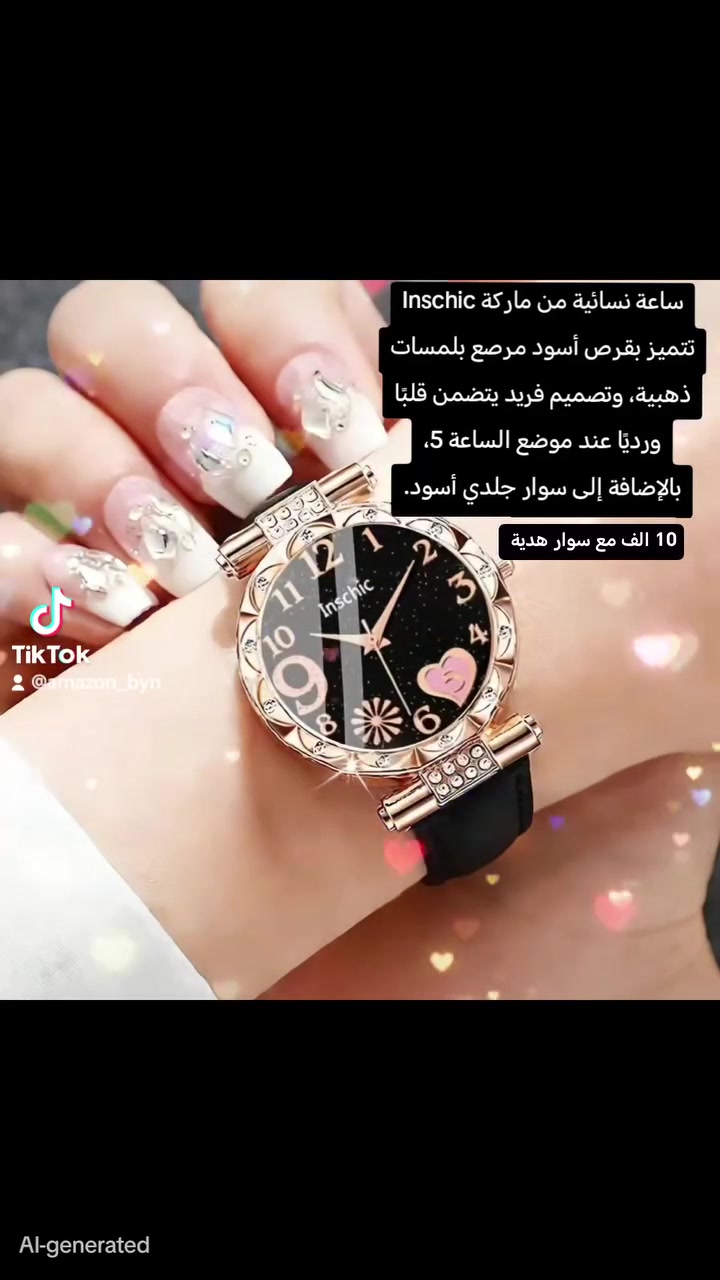 ساعة كوارتز نسائية من ماركة Inschic تتميز بقرص أسود مزين بنقوش ألعاب نارية ورمز قلب رومانسي.
السعر 10.000 الف
توصيل لجميع محافظات العراق 5 فقط
للاستفسار والحجز الاتصال واتساب ***********
