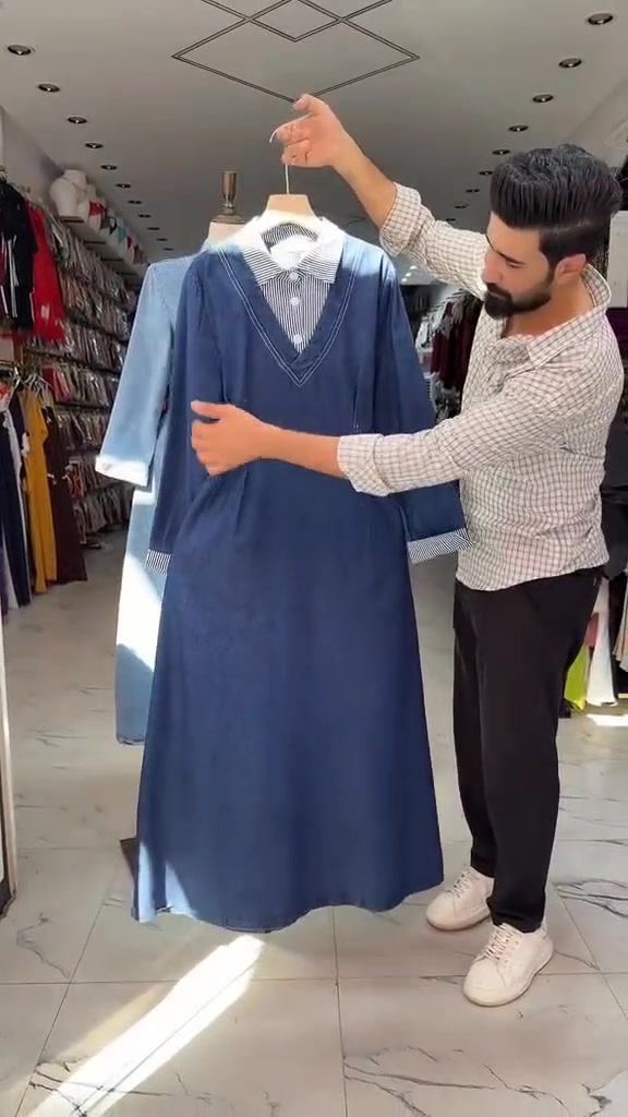 فستان جينز • مقاسات ٣٨-٤٨ • النجف