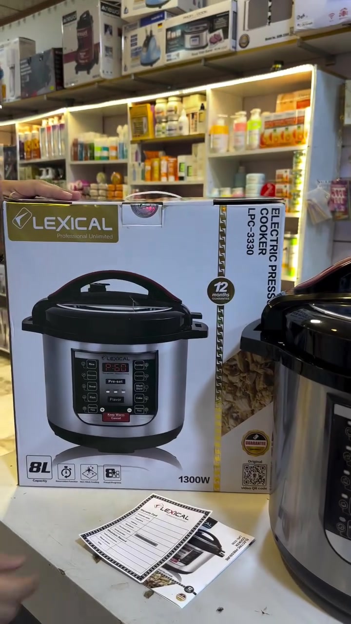 � قدر ضغط كهربائي LEXICAL – 8 لتر 🔥

خلي الطبخ أسهل وأسرع مع قدر الضغط الكهربائي LEXICAL 😍
مثالي لتحضير الرز، الدجاج، الشوربات، اللحوم وغيرها بكل سهولة!

✨ المواصفات:
• السعة: 8 لتر
• القدرة: 1300 واط
• برامج طبخ متعددة ومسبقة الإعداد
• خاصية الحفاظ على الحرارة ♨️
• طبقة غير لاصقة
• مؤقت وبرامج قابلة للضبط
• ضمان 12 شهر ✅
• تصميم عملي وسهل الاستخدام

📍 العنوان: ديالى – خانقين – توله فروش – بجانب صيدلية مازن
🚚 توصيل متوفر لجميع المحافظات

📩 للحجز والاستفسار راسلونا على الخاص
مجمع الأوربي – كل ما تحتاجه بمكان واحد ❤
