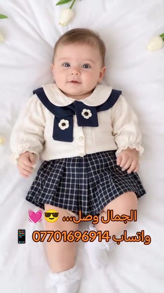 طقم بناتي • قماش تركي • ٦شهور-سنتين