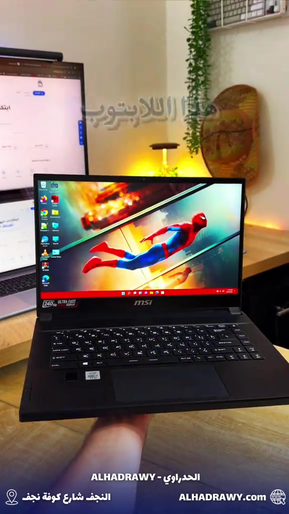 ‏⁨	⁨	🔥 MSI GS65 — مستخدم بحالة ممتازة
 
 💻 المواصفات:
 • المعالج: Intel Core i7 الجيل التاسع H
 • الرام: 16GB DDR4
 • التخزين: 512GB SSD
 • كرت الشاشة: NVIDIA GeForce RTX 2070 8GB
 • شاشة Gaming مناسبة للألعاب والتصميم والمونتاج
 
 🎯 مناسب للألعاب الحديثة، برامج التصميم، المونتاج، والأعمال الهندسية
 
 💰 السعر: 1،045،000 دينار عراقي
 
 ✔️ البيع نقداً وبالأقساط عبر مصرف الرافدين
 ✔️ الأقساط: 113,400 دينار شهرياً × 10 أشهر
 
 🚚 التوصيل داخل النجف وجميع المحافظات (توصيل سريع وآمن)
 
 📍 العنوان:
 النجف – شارع كوفة نجف – مقابل مجمع حيدر الوائلي (معرض الحدراوي)
 
 ‏🌐 alhadrawy.net
 
 📲 للاستفسار واتساب:
 ***********⁩⁩
