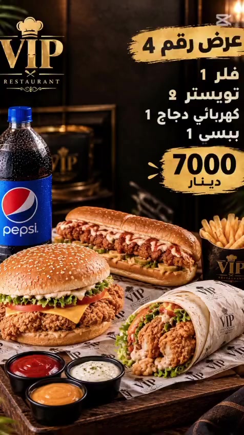 مطعم VIP • توصيل • الحسينية