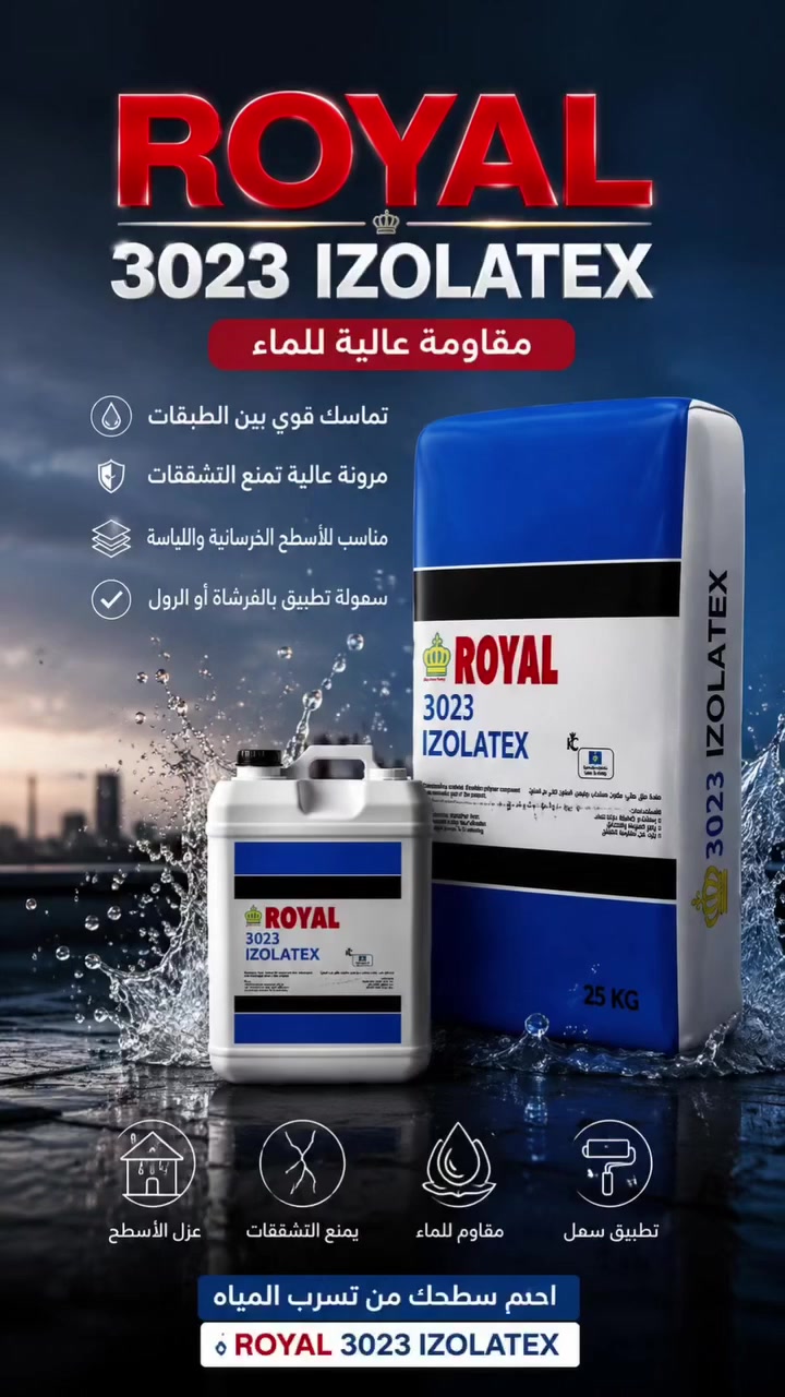 ROYAL 3023 • عازل اسمنتي • مقاوم للماء