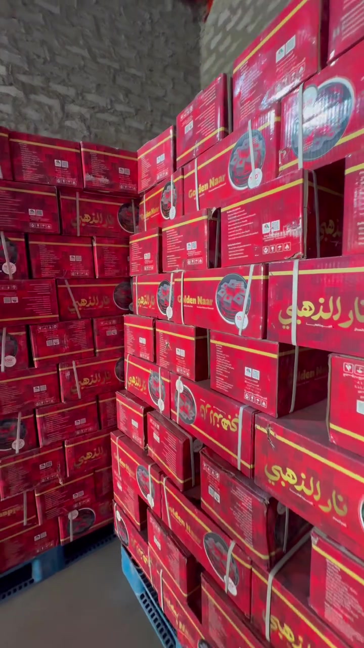 فحم غولدن نار • مكعب مثقوب 3x3x3 • للاراكيل