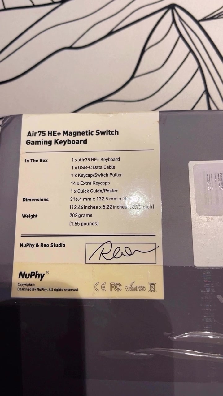 للبيع كيبورد احترافي – NuPhy Air75 (Magnetic)
� للبيع كيبورد احترافي – NuPhy Air75 (Magnetic) 🔥

📌 الحالة: جديد بالكامل (غير مستخدم)
📦 المصدر: طلب خاص مو بالة 

⸻

💡 المواصفات:

* ⌨️ نوع: كيبورد مغناطيسي (Magnetic Switches) – دقة وسرعة عالية
* 🔢 عدد الأزرار: 84 زر (Layout 75%)
* 🌈 إضاءة: RGB احترافية
* ⚡ استجابة فائقة وسريعة (مناسب للألعاب الاحترافية)
* 🎮 تحكم دقيق بضغط الزر (Adjustable Actuation)
* 📡 الاتصال:
    * بلوتوث
    * 2.4GHz
    * سلكي USB-C
* 🔋 بطارية قوية تدوم لفترة طويلة

⸻

🏗️ المواد والتصميم:

* 🪨 هيكل ألمنيوم قوي وخفيف
* 🔻 قاعدة ABS عالية الجودة
* ⌨️ أزرار PBT مقاومة للتآكل

⸻

📏 الحجم والوزن:

* 📐 حجم مدمج وسهل الحمل (75%)
* ⚖️ وزن تقريبي: 600 غرام

⸻

💰 السعر: 200,000 دينار
🚚 التوصيل: جميع محافظات العراق بـ 5,000 دينار

📞 للتواصل: ***********

⸻

✨ كيبورد فخم جداً + تقنية مغناطيسية حديثة
مناسب للـ Gaming الثقيل والشغل الاحترافي
وحالته وكالة بدون استخدام
