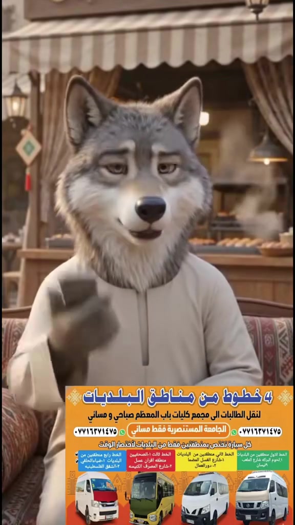()( ٤خطوط من البلديات )()
         صباحي && مسائي
  ()الى مجمع كليات باب المعظم ()

      ()  واجامعة المستنصريه ()
٤خطوط نوع سيارات كوستر عدد1 وكيا عدد٣/  15 نفر مثل ماوضح بصورة العلان كل سياره تختص منطقتين فقط من البلديات  مثل مامذكور 👇 بدون فره وتعب والاجتياز الازدحامات واختصار الوقت يوجد وقت مناسب للعوده  الى مناطق #البلديات @الجميع  البلديات.////////////////////////////////
(.الخط الاول.).🚐
١.. منطقه افران عسل حي تراث
٢..منطقه ضياء الحلفي 
          /////////////////////////////////////////
(.الخط ثاني.).🚐 
١،، منطقه شقق الفلسطينيه
٢.. منطقه شارع الغسل شارع الحشد المظمار 
         //////////////////////////////////////////
(.الخط ثالث.)🚐.
١_ منطقه شارع المصرف شارع الكنيسه
٢_ منطقة دور العمال 
         //////////////////////////////////////////
(.الخط الرابع ،)🚐
١.منطقه ٩نيسان مخازن لسمنت لحوم لبركه شارع الملعب
٢.  منطقة شارع الشريط الحبيبيه
                🚐🚐🚐🚐🚐🚐🚐🚐🚐🚐🚐
للاستفسار   ***********
https://t.me/qwe999e
