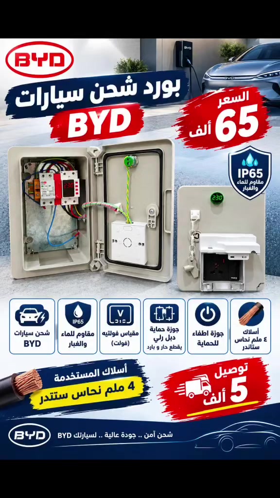 بورد شحن BYD • نحاس ٤ملم • حماية الكترونية