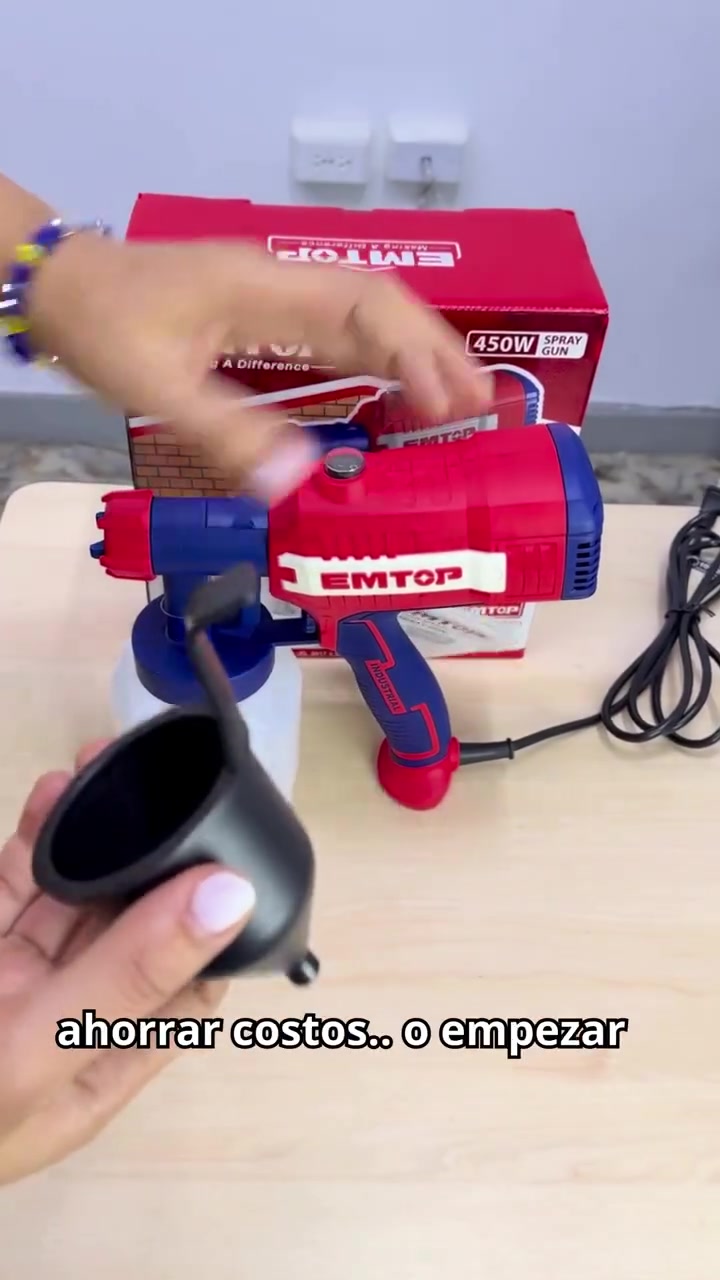 مسدس صبغ اصليEmTop
EMTOP SPRAY GUN - INDUSTRIAL
450W - 800ml - ESGN35001

✅ اصلي جديد بالكرتون
✅ فوهة نحاس 2.5mm
✅ 3 اوضاع رش (افقي - عمودي - دائري)
✅ تحكم بكمية الصبغ
✅ يرش: صبغ بيت، سيارات، خشب، حديد

السعر: 35 الف فقط
***********
***********

