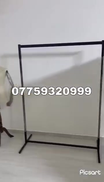 ستاند ملابس حديد تزكام يتحمل أوزان ثقيله جدا شغل على ضمان سعر الثابت ٥٠ الف والمتحرك ٦٠ الف والطابقين ٥٥ الف للحجز والاستفسار خاص

نص مكتوب في الصور:
- ***********