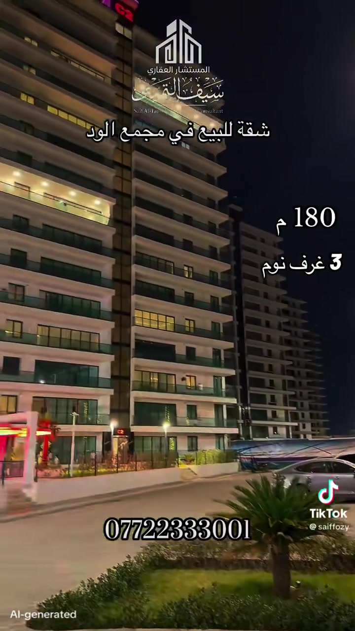 مجمع الود • ١٨٠م • ٣غرف