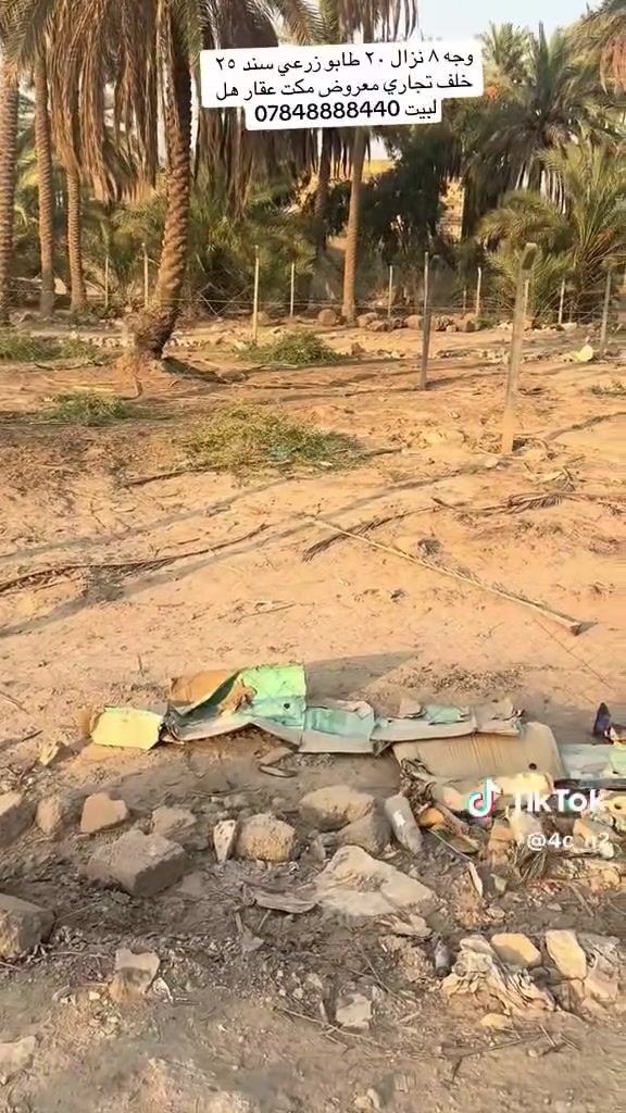 🌹 اللهم صل على محمد وال محمد
📍 قطعة أرض للبيع طابو زراعي  تحويل مباشر بأسم المشتري 
📐 المساحة
160 متر  8*20قريبة من الخدمات. ✅ فرصة جيدة بسعر مناسب.
📞 للاستفسار عن السعر والموقع، راسلنا على الخاص أو اتصل بنا. ‏‪***********‬‏ ***********
عقارات بركات أهل البيت 🤍 حله شارع 100 قرب مجسر العبور
