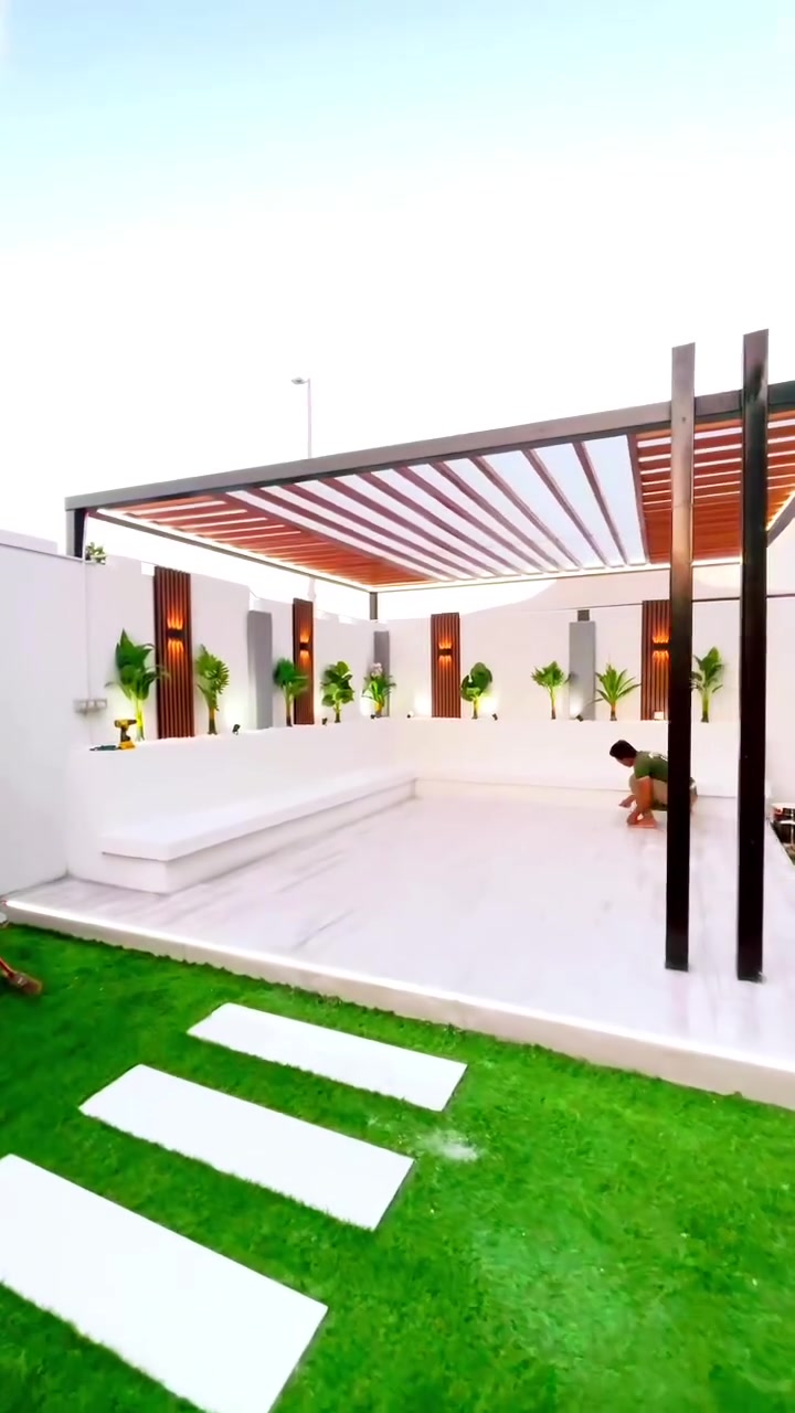جلسات خارجية • تصميم حدائق • برجولات ومظلات